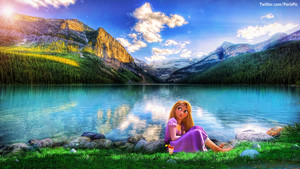 Rapunzel Sit Grass Lake Tangled (@ParisPic)