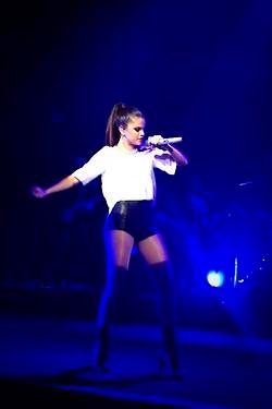  Selena performing on her Stars Dance Tour (Paris)