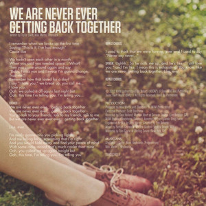  We Are Never Ever Getting Back Together Cd Single