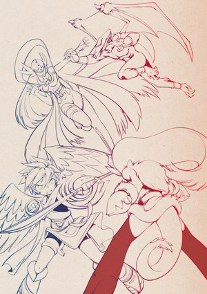  天使 and demons