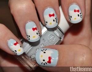 cute Hello Kitty nail art