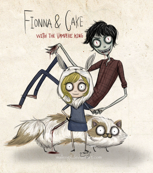  fionna and cake with vampire king