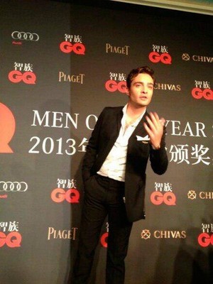  Ed Westwick at the 2013 GQ China Men of the jaar Award ceremony