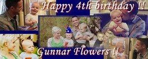 Gunnar Flowers 4th birthday