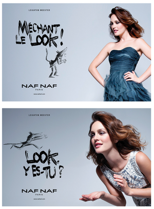  LEIGHTON MEESTER TESTIMONIAL FOR NAF NAF PHOTOSHOOT CAMPAIGN