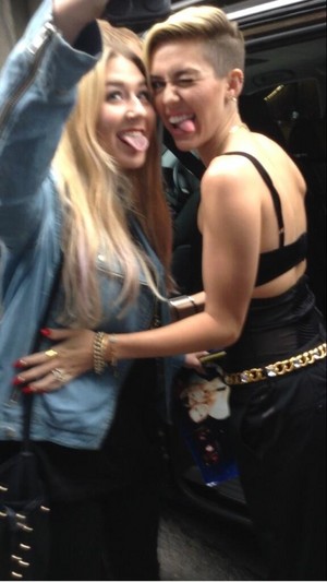 Miley with fans