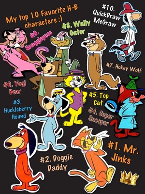  My parte superior, arriba 10 favorito! Hanna-Barbera Characters :)
