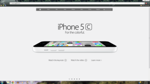  iPhone 5c White pomme Homepage