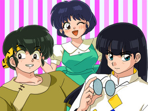  乱马1/2 Akane, Ryoga, and mousse, dengan mus