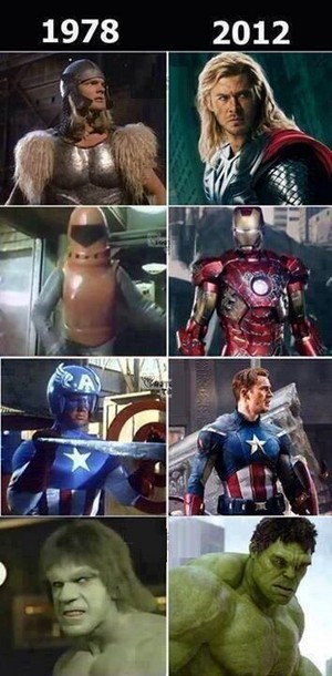  1978's The Avengers vs. 2012's The Avengers