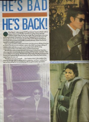  A Magazine 記事 Pertaining To Michael