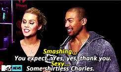  Claire Holt with Charles Michael Davis MTV interview