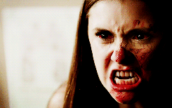  Elena Gilbert + Vampire Face.