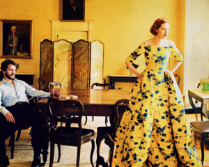  Hugh Dancy and Karen Elson photographed 의해 Annie Leibovitz for Vogue
