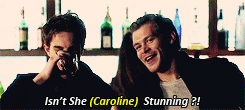  Klaus talking about Caroline