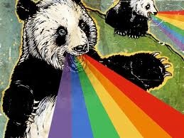  pelangi, rainbow Barfing Pandas!
