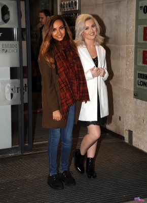  September 23rd - Perrie and Jade leaving Radio 1 in Лондон