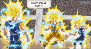  Vegito vs Goku and Vegeta