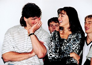  young Jagr and Kubelkova