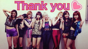  After School thanks fan with cute photo,