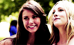Elena and Caroline in season 5 episode one, “I Know What You Did Last Summer”