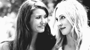  Elena and Caroline in season 5 episode one, “I Know What آپ Did Last Summer”