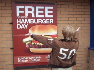  Free burger day!