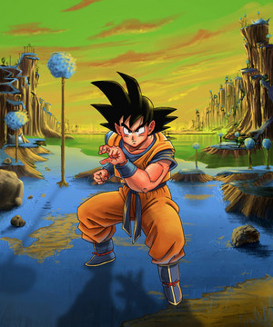  Goku tagahanga art