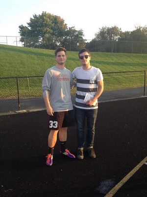 Josh at a Ryle soccer game today! (10.3.13)