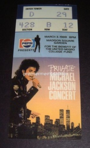  Vintage Michael Jackson 음악회, 콘서트 Tickets