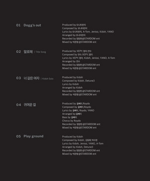  [131020 | FANCAFE] ToppDogg 1st Mini Album 「Dogg’s out」 Track lista & Info.