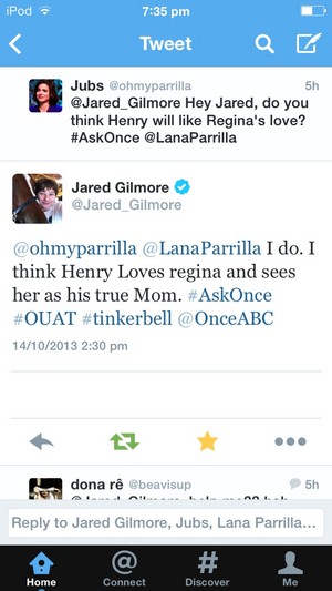  **•Jared Gilmore Tweets That Henry Sees Regina as His "True Mother!"•**