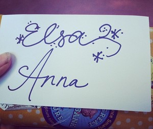  Anna and Elsa's Signatures