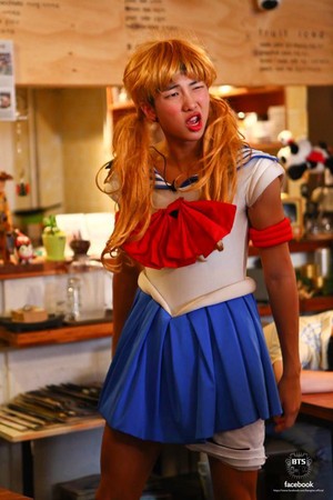  방탄소년단 as Sailor Moon, a ladybug, a maid, and 더 많이