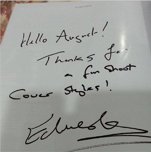 Ed Westwick Autograph for August Man