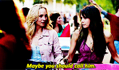  Elena and Caroline in season 5 episode one, “I Know What Ты Did Last Summer”