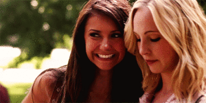  Elena and Caroline in season 5 episode one, “I Know What anda Did Last Summer”