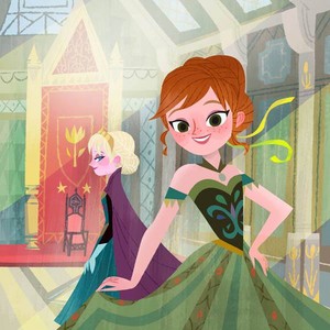  Frozen Elsa's Icy Magic and Anna's Act of True Cinta Illustrations