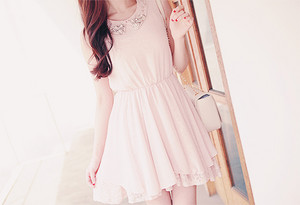  담홍색, 핑크 Dress