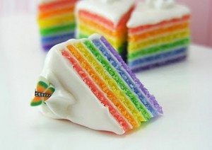  arco iris, arco-íris Cake