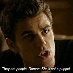 Stefan being protective of Caroline.