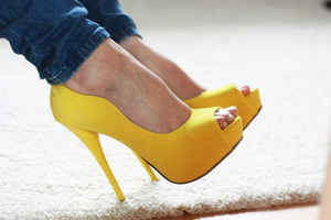  Yellow High Heels