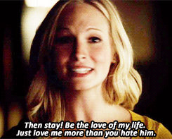 Caroline asks Tyler to let his love for her overcome his need for revenge against Klaus: Tyler says 