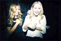  Claire Holt & Extra’s Renee Bargh took a walk through the House of Horrors