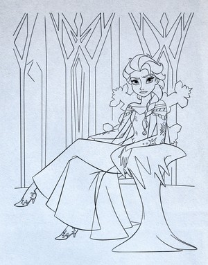  Nữ hoàng băng giá Official Illustration - Elsa
