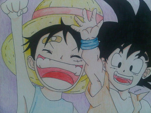  গোকু and Luffy