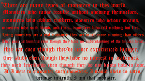 L ~ Monster Quote
