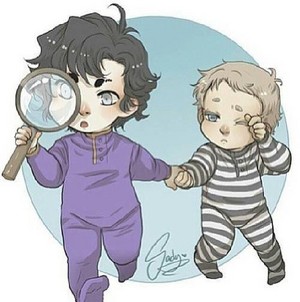  Sherlock & John chibi
