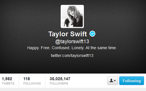  Taylor Swift's New Twitter 프로필 Pic!