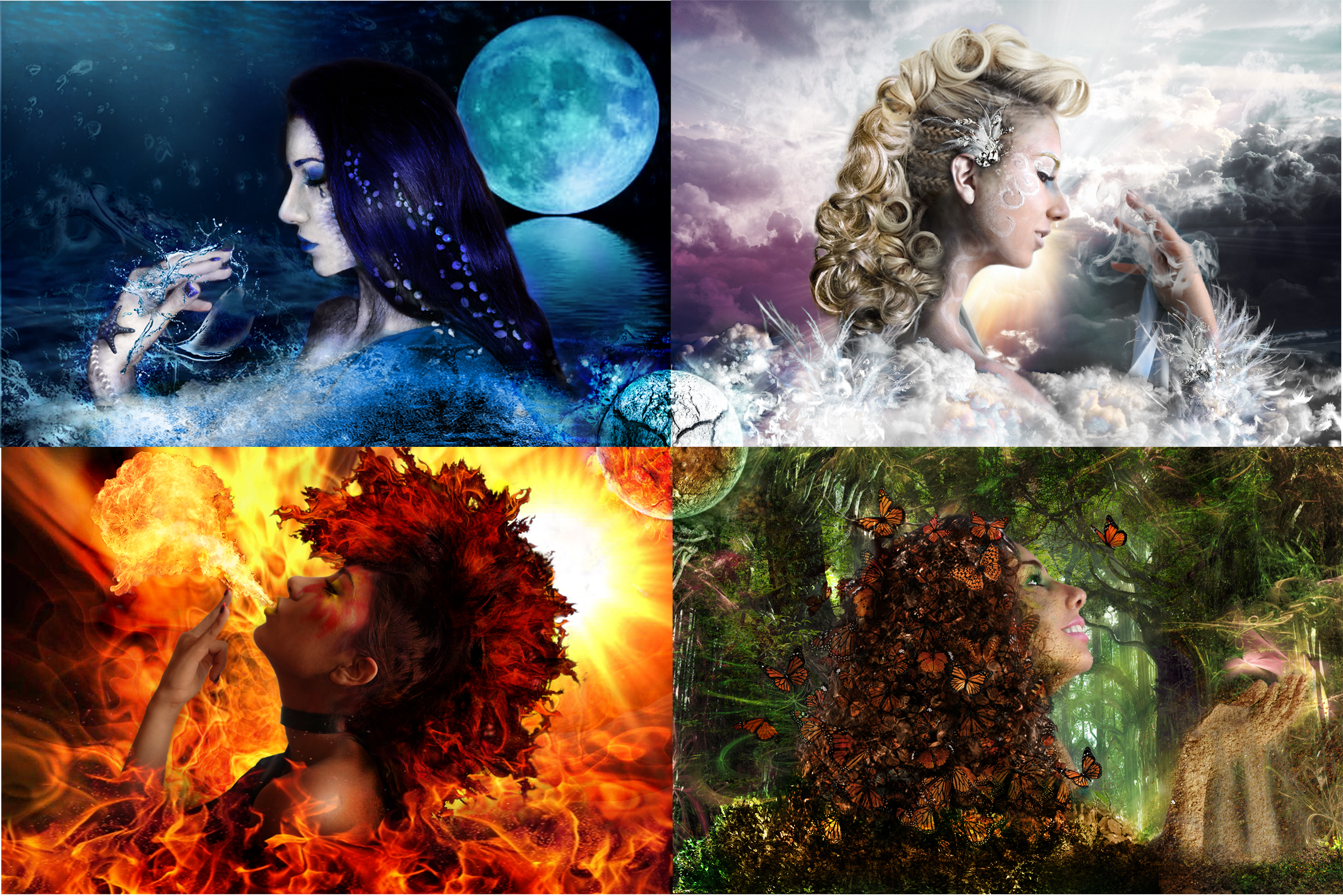 water, air, fire, earth - The Four Elements Photo (35905064) - Fanpop